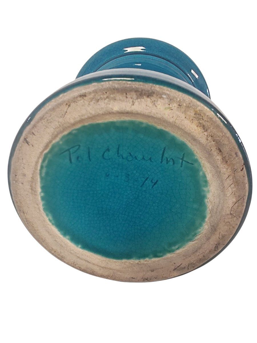 Pol Chambost. Covered Ceramic Pot photo vintage