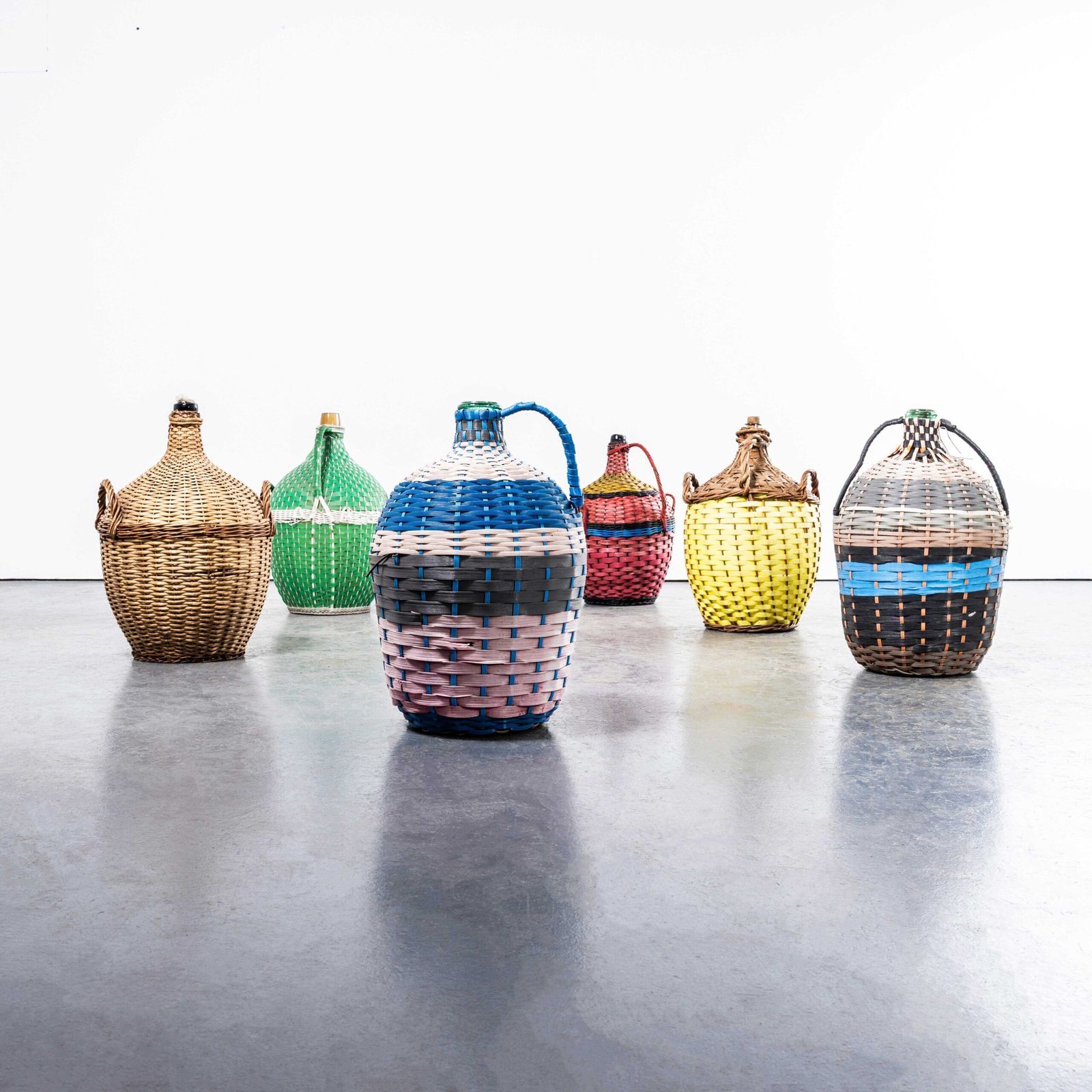 1950’s Hand Woven Czech Bottle Carriers – Large To Extra Large photo for sale