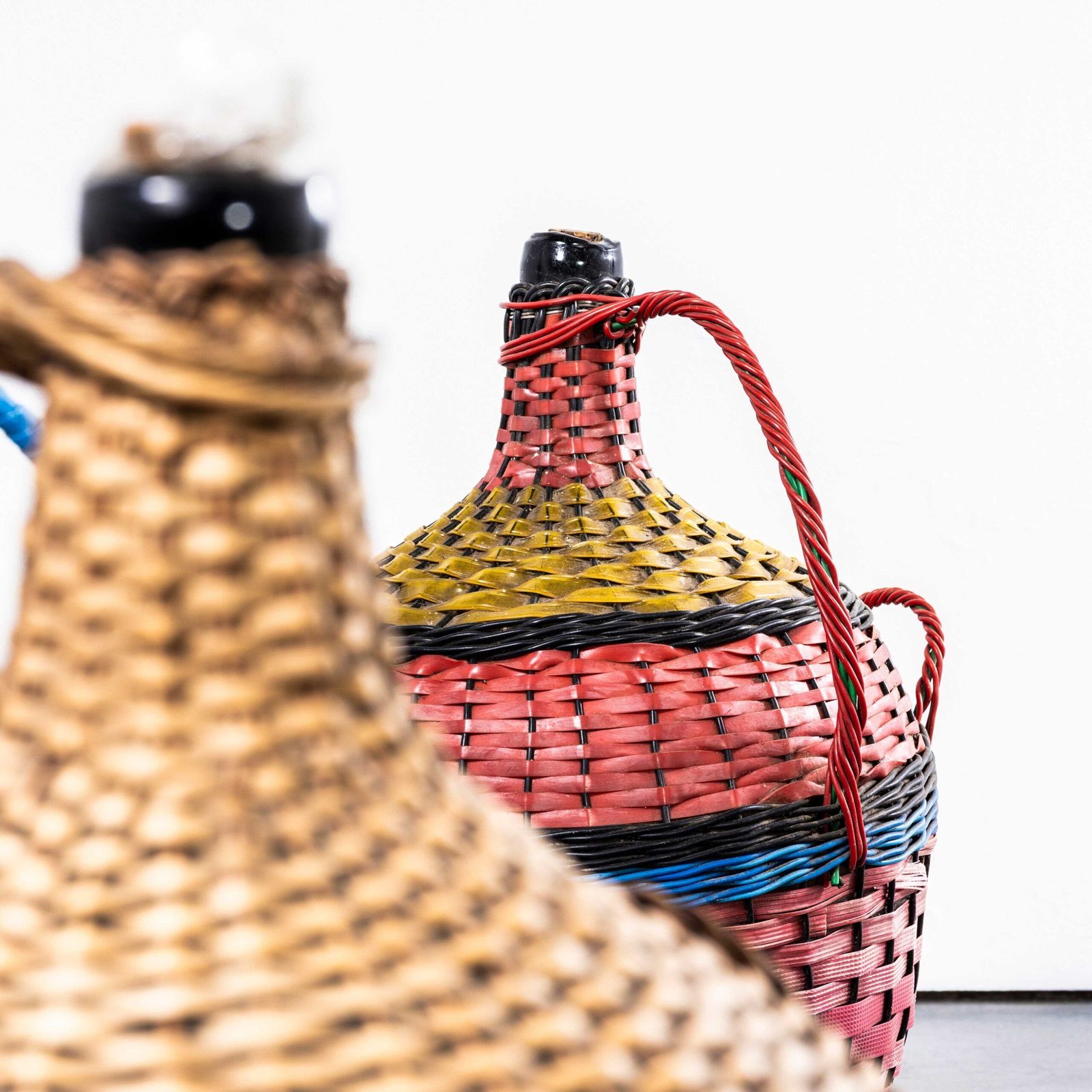 1950’s Hand Woven Czech Bottle Carriers – Large To Extra Large photo 55.0