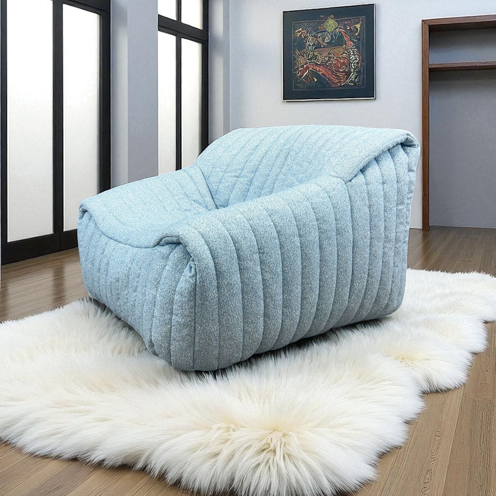 Light Blue Armchair Sandra By A.Hieronimus For Cinna (Ligne Roset Group)