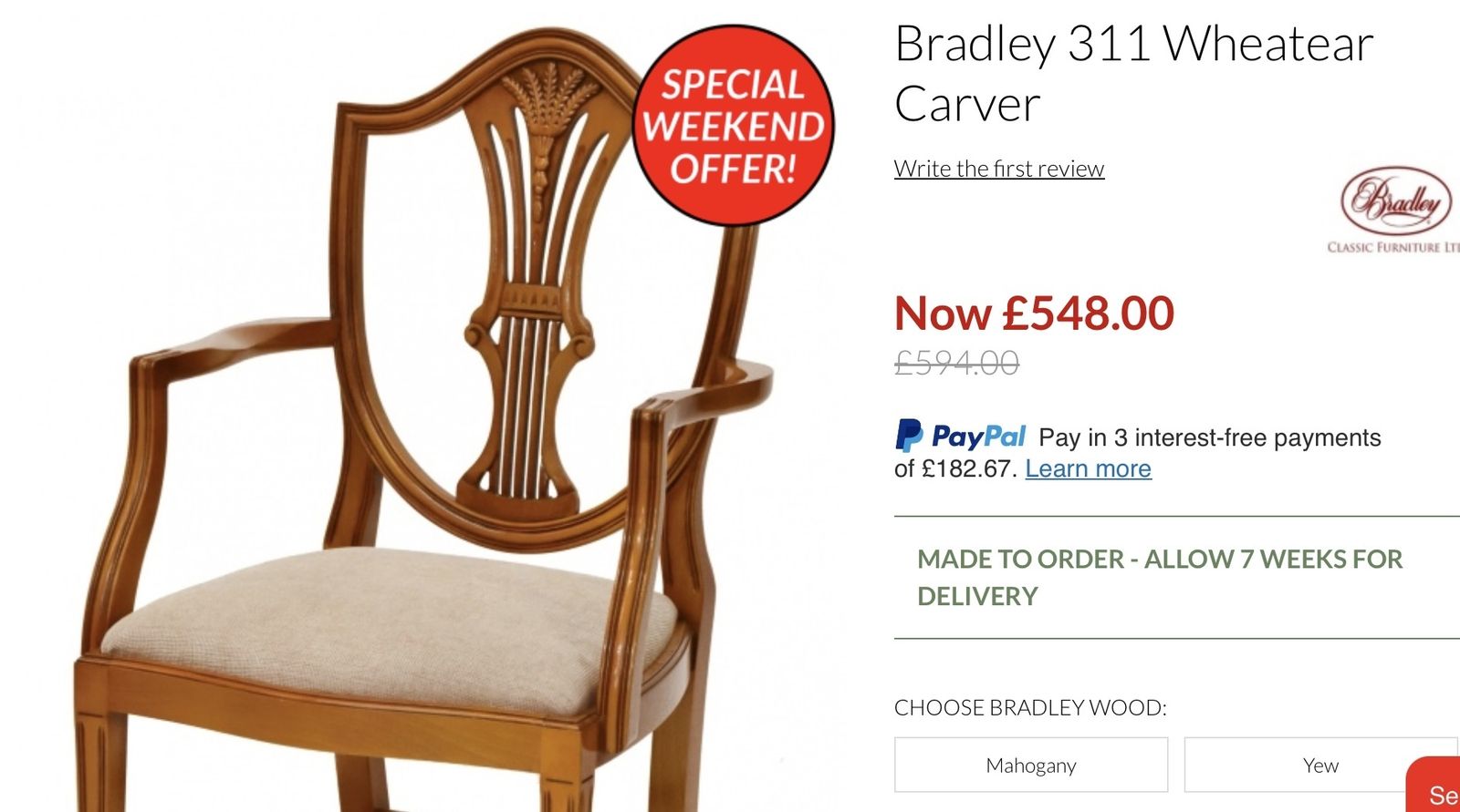 X4 Bradley’s Solid Hardwood Chairs X3 & Carver Classic Furniture photo Furniture