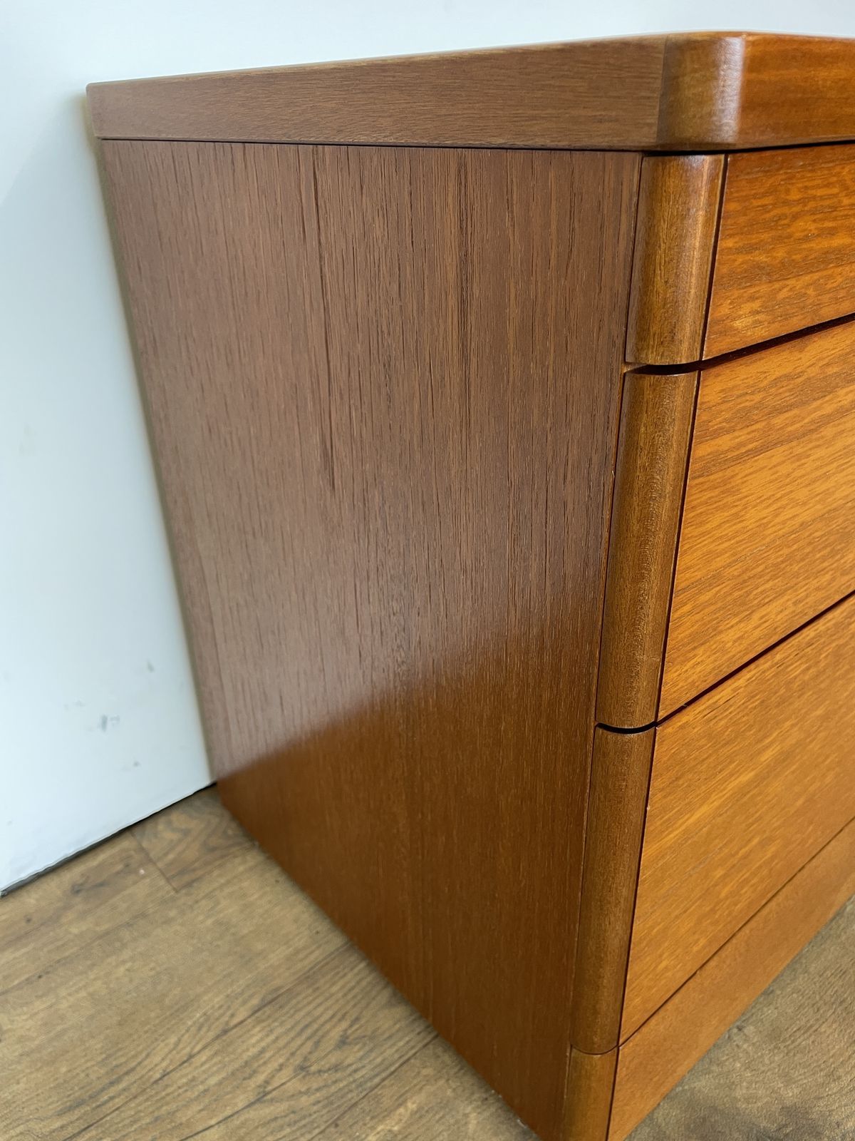 Mid Century Stag Bedside Cabinet In Teak Veneer, 1960s photo vintage
