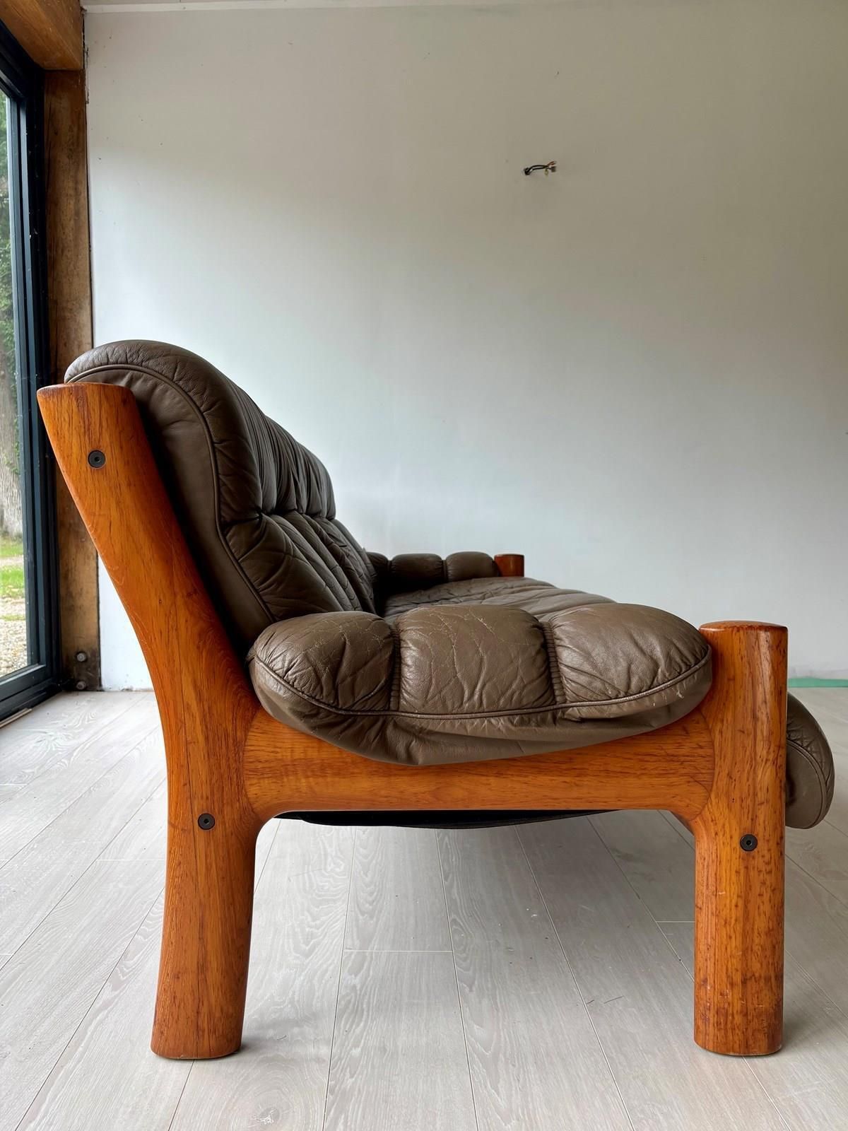 Vintage Ekornes Montana Leather Sofa photo Furniture