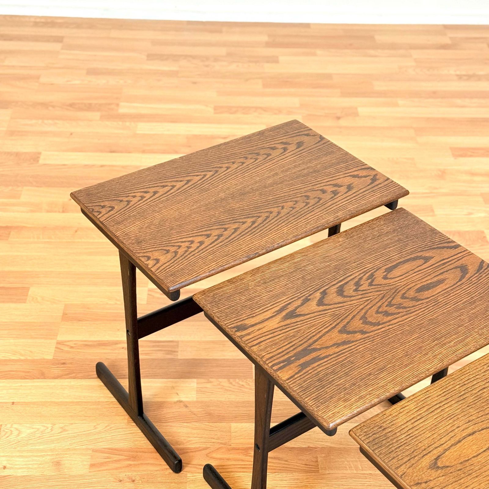 Danish Set Of Nest Of Tables In Stained Oak photo buy