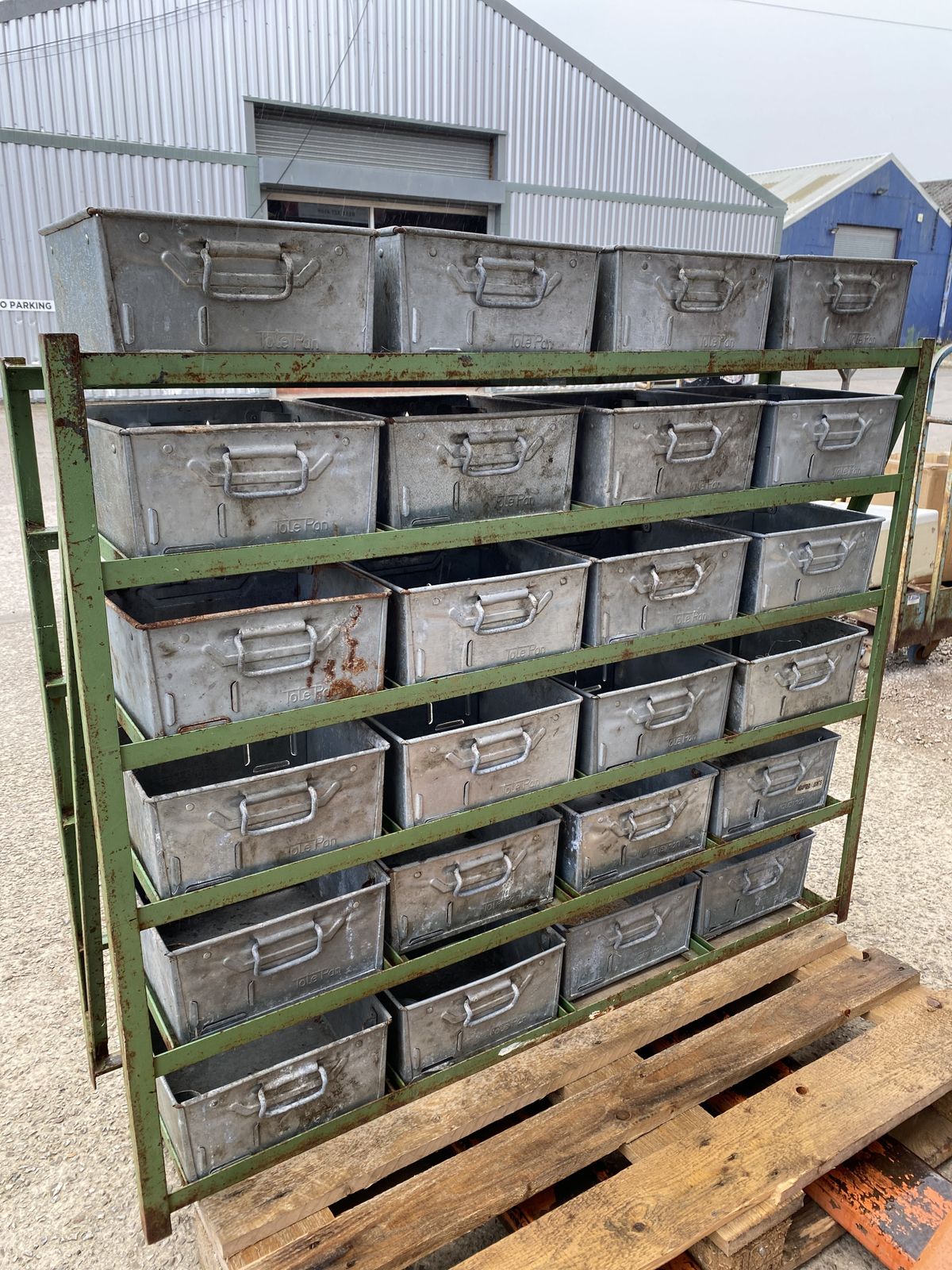 Industrial Totepan 6 Tier Storage Unit For 24 Pans photo vintage