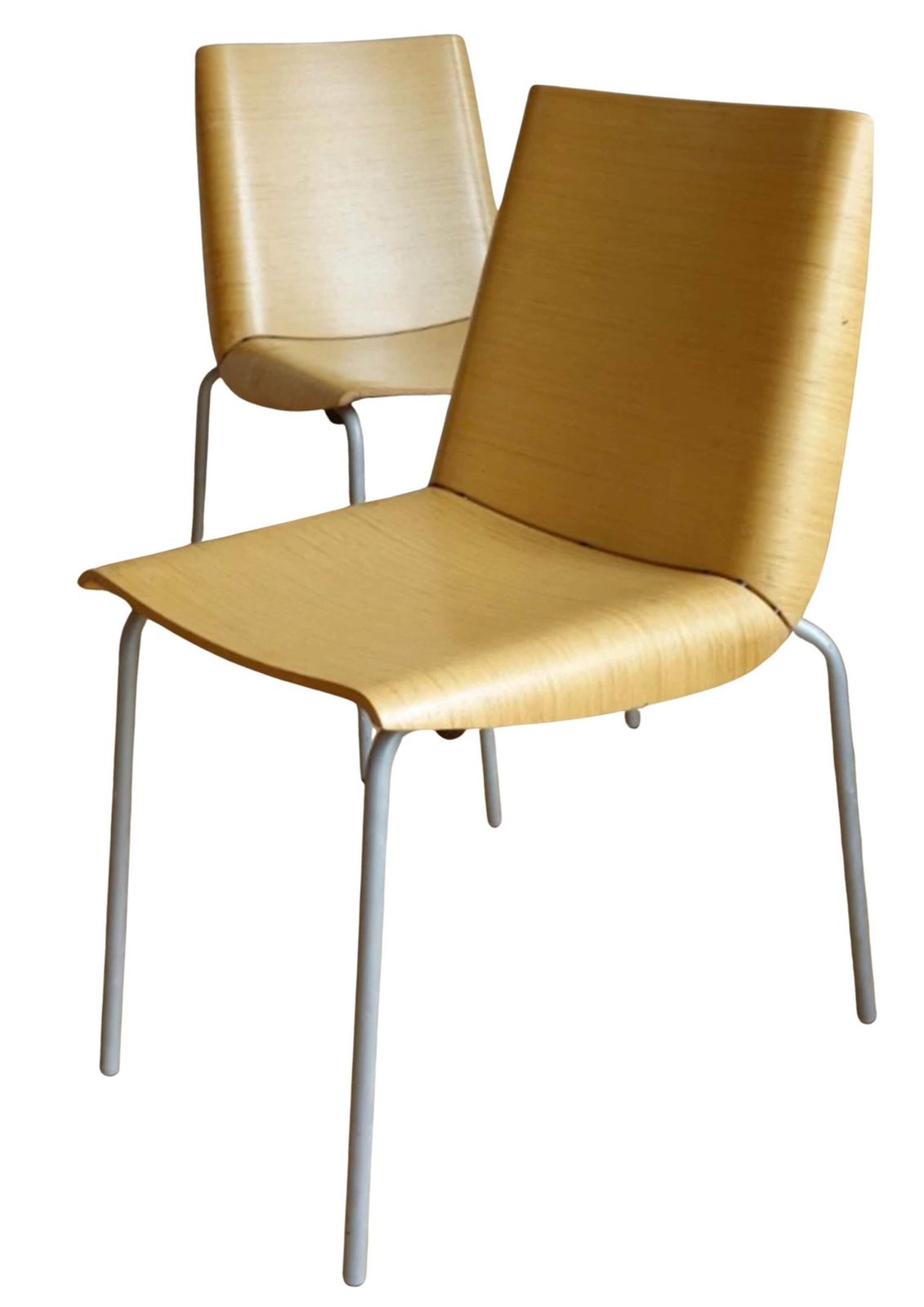 Italian Bent Plywood Millefoglie Plank Stacking Chair Designed By Cisotti And Laube Made In Italy 1990's Four Chairs In Stock, Price Per Chair Ol photo 1300.0