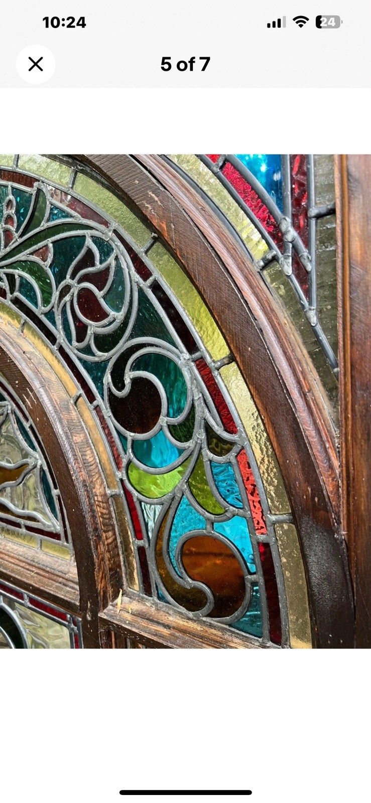 X Large Stained Glass Window Panel Reclaimed Period Antique Lead Old Edwardian photo 4307.0
