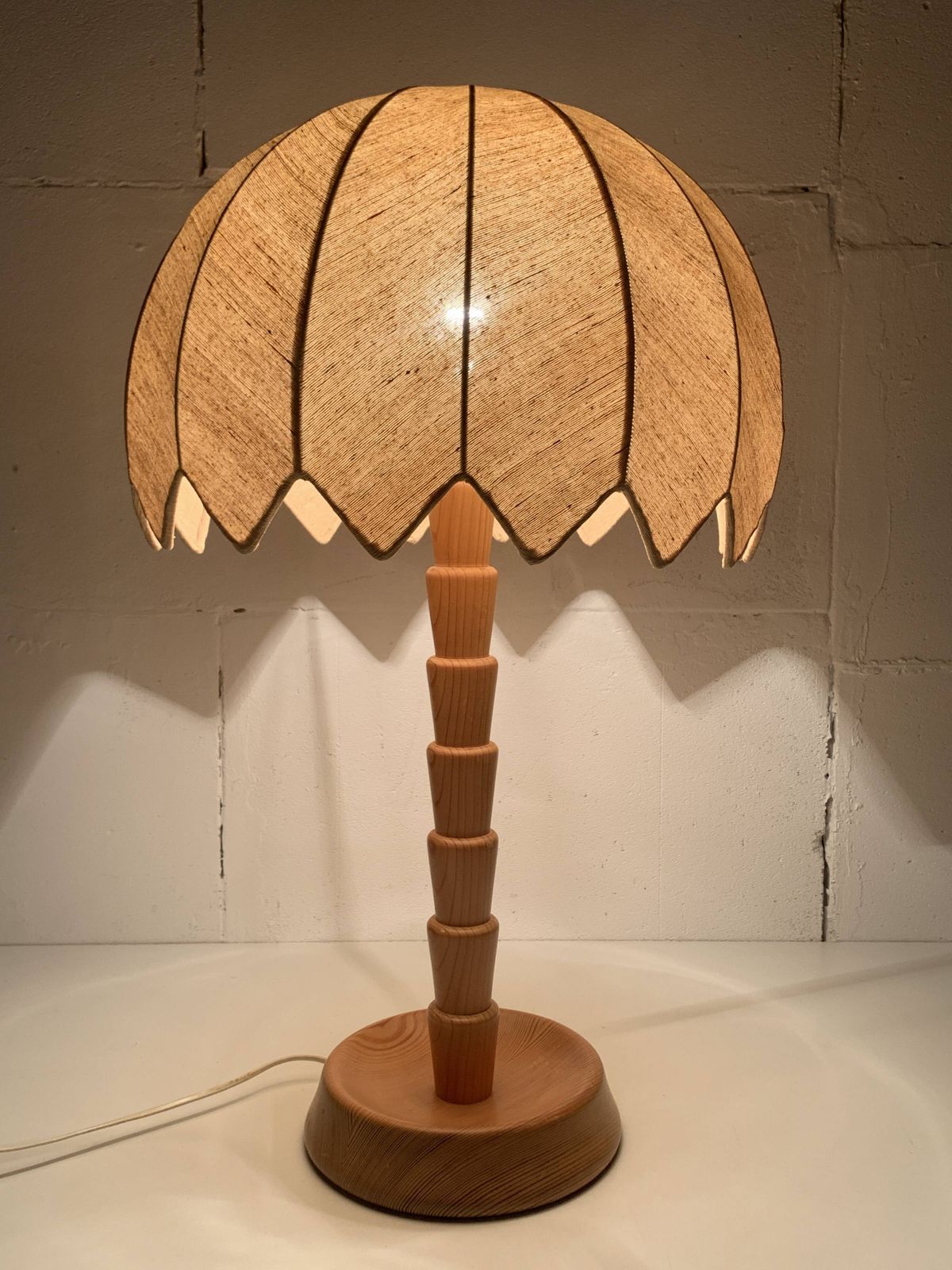 Lighting Page 1 Of 15 Xl Pine Palm Table Mushroom Lamp By Temde Switzerland, 1970s photo