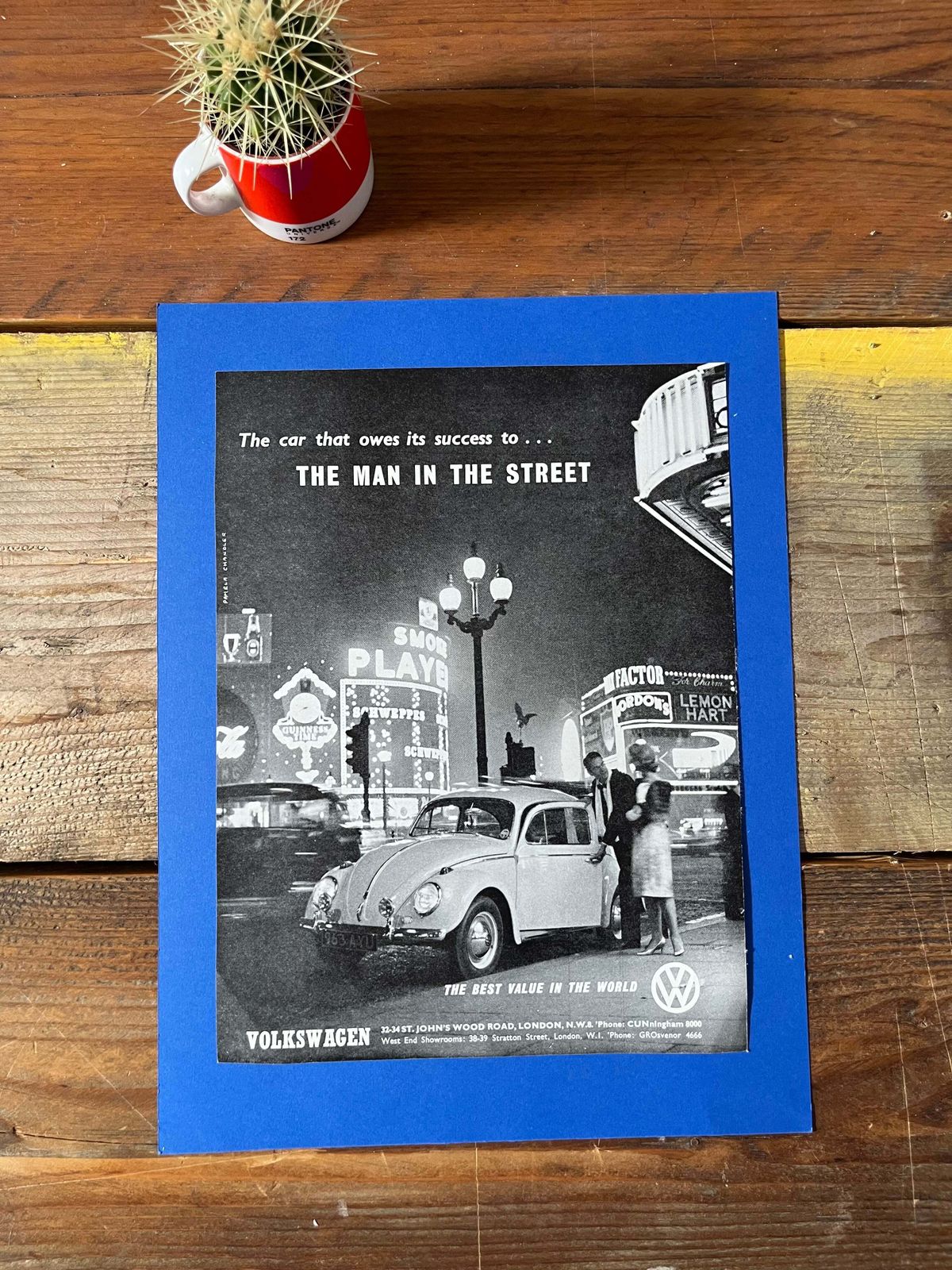 Vintage Vw Volkswagen Beetle Advertising Print   1960s