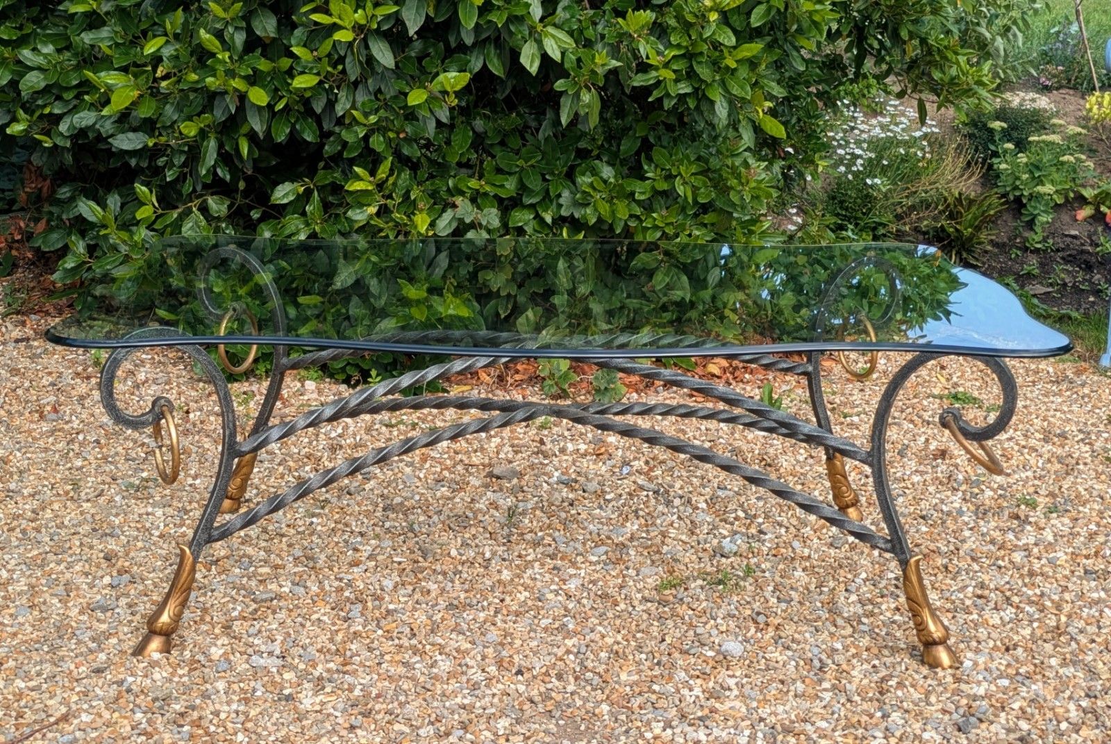 Good Quality Italian Iron And Glass Coffee Table photo 245.0