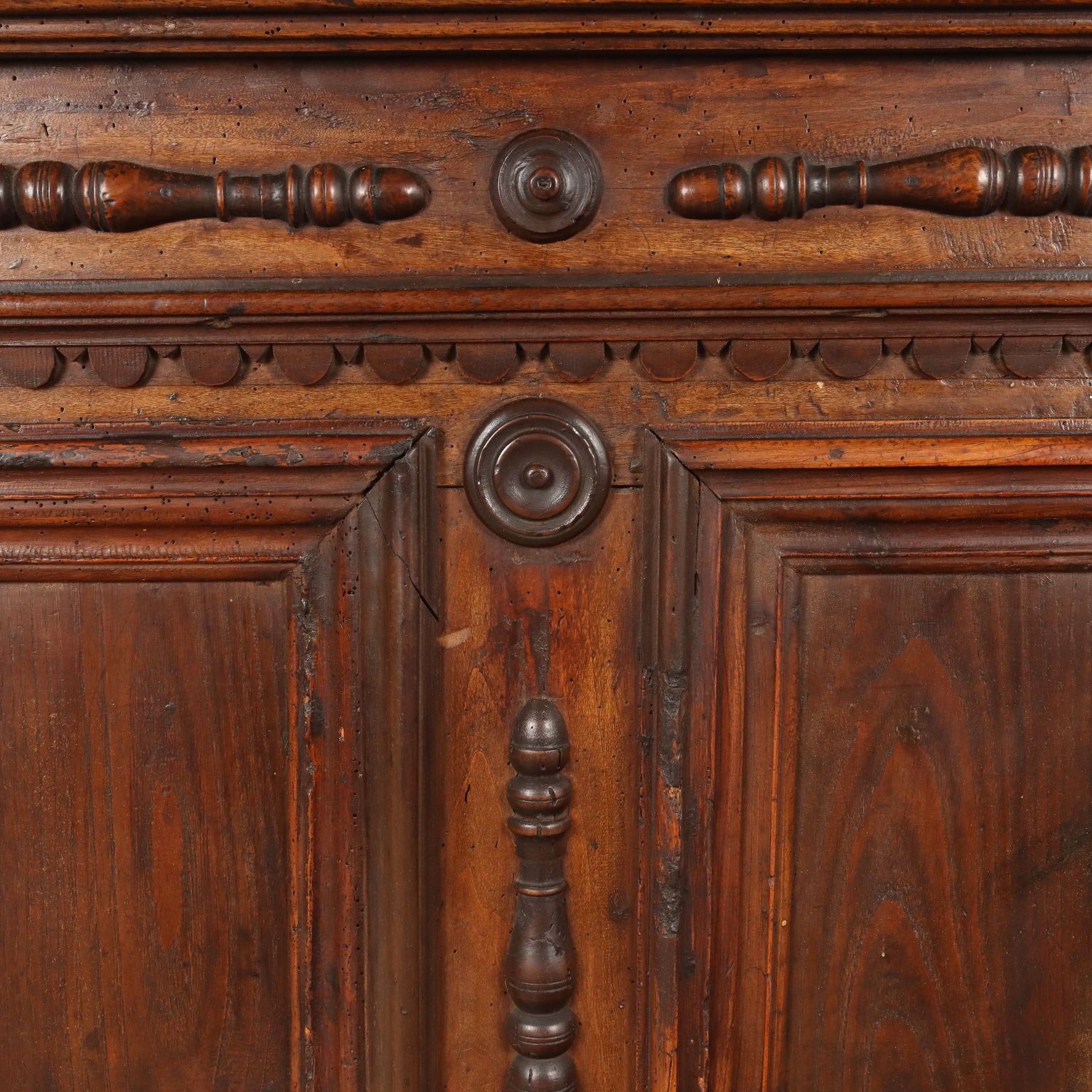 Baroque Chest Walnut Chestnut Italy XVIII Century photo vintage