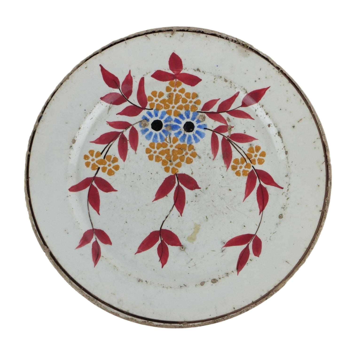 Antique Plate Ceramic Of Laveno Italy Late XX Century