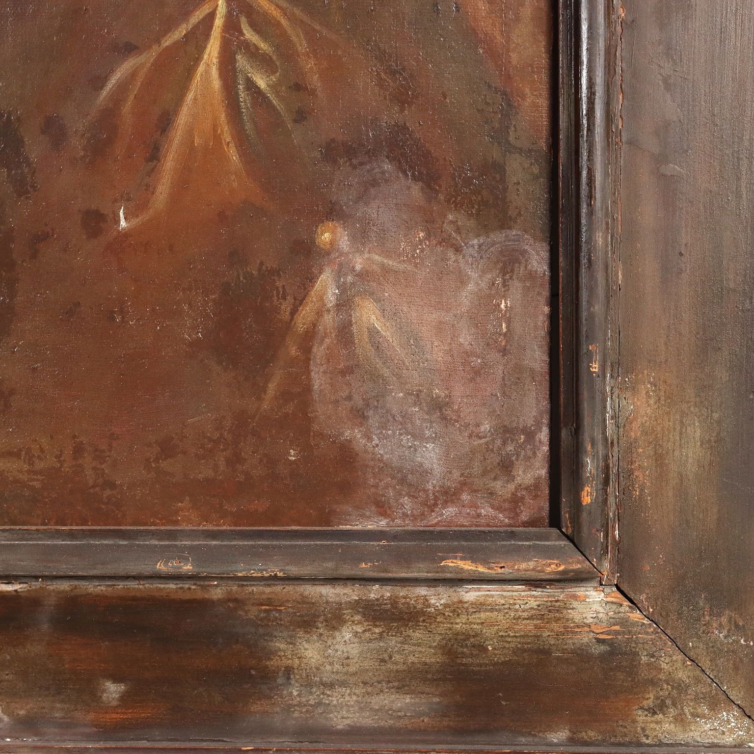 Art Antique Painting Historical Subject Oil On Canvas XVII XVIII Century photo