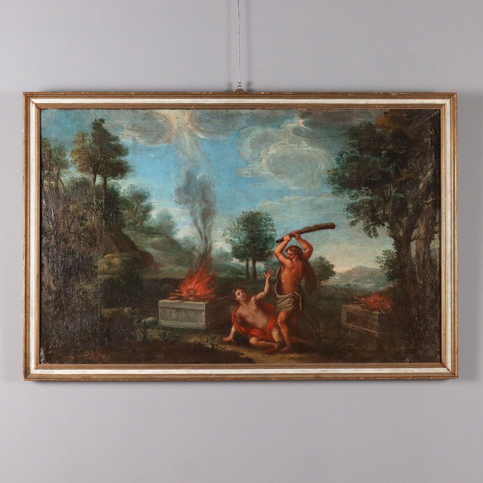 Cain And Abel Antique Painting Northern Europe XVII XVIII Century