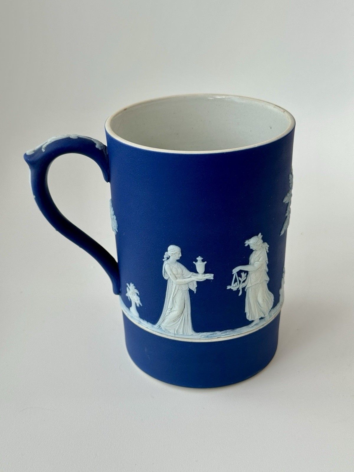 photo furniture Antique Wedgwood Blue Jasperware Tankard 1903 A/F