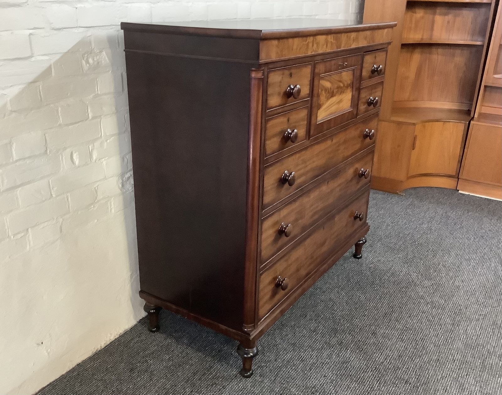 Victorian Flamed Mahogany Scotch Chest Of Drawers. photo for sale