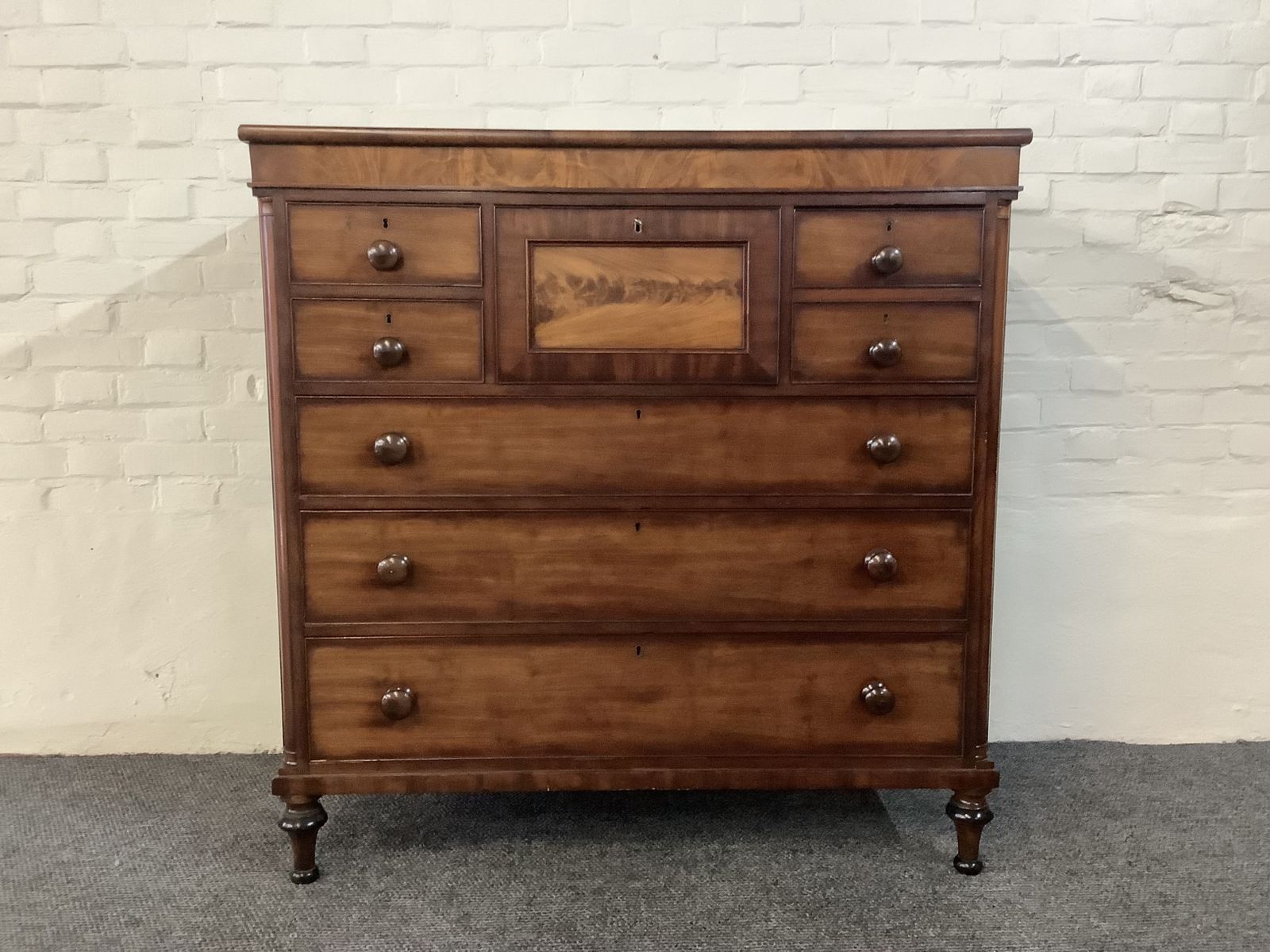 Victorian Flamed Mahogany Scotch Chest Of Drawers. photo Furniture
