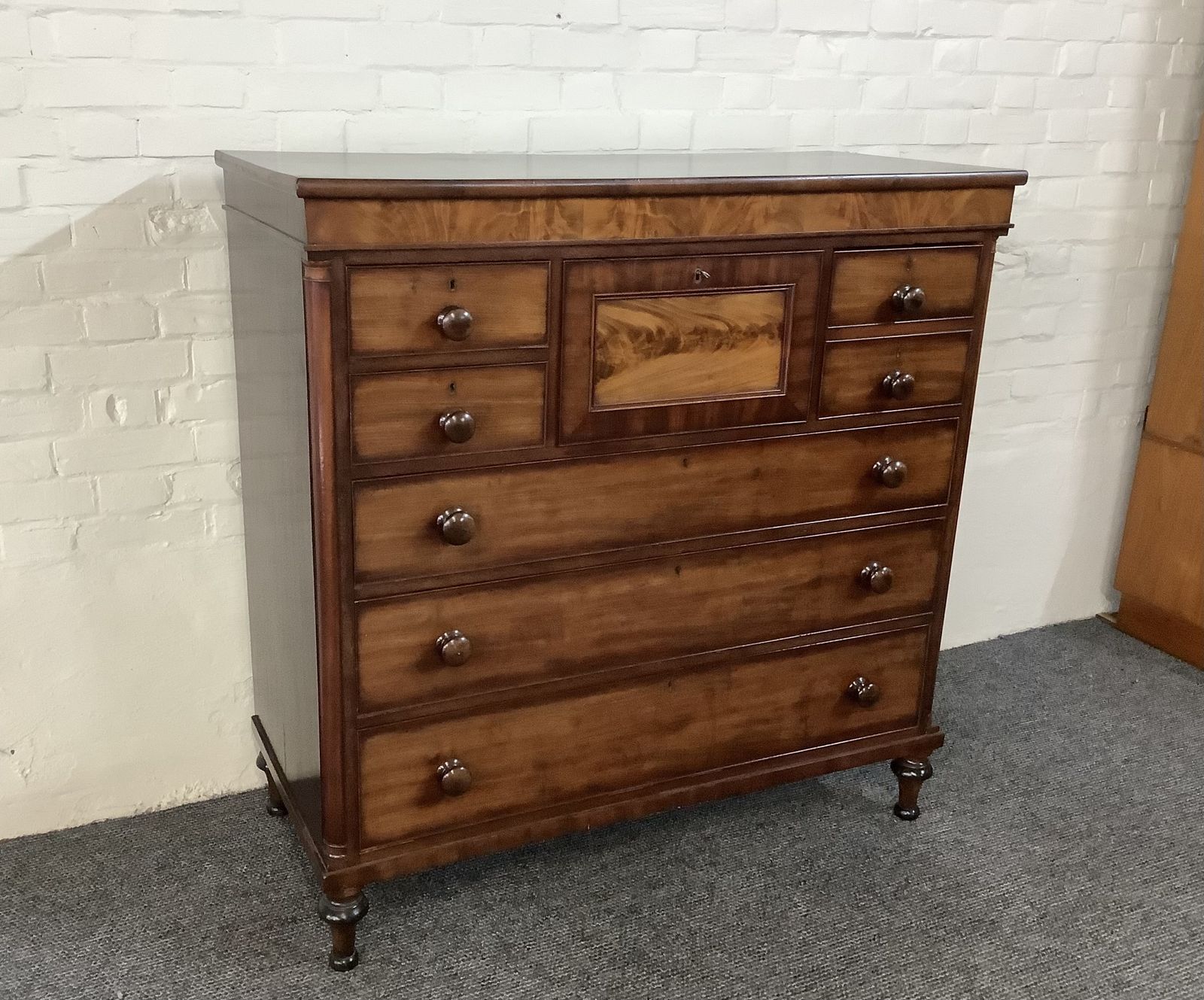 Victorian Flamed Mahogany Scotch Chest Of Drawers. photo 975.0