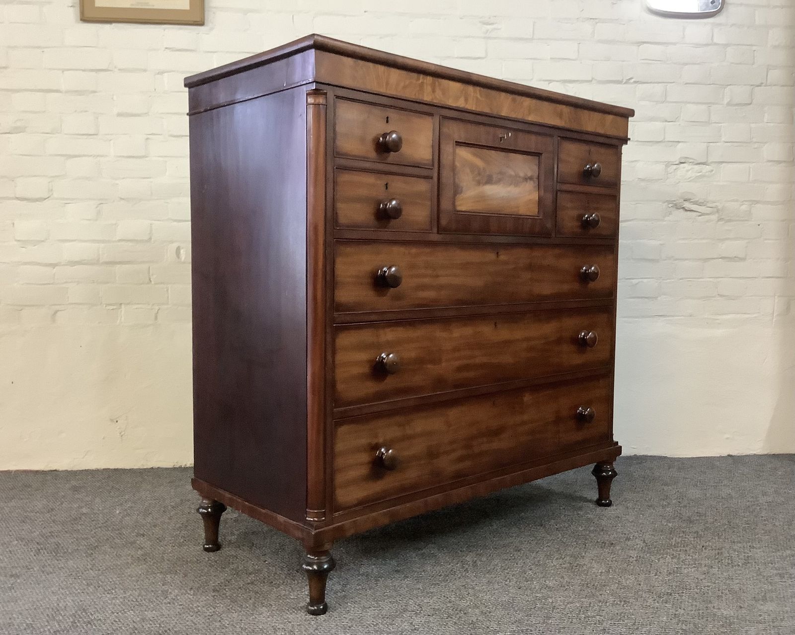 Victorian Flamed Mahogany Scotch Chest Of Drawers.