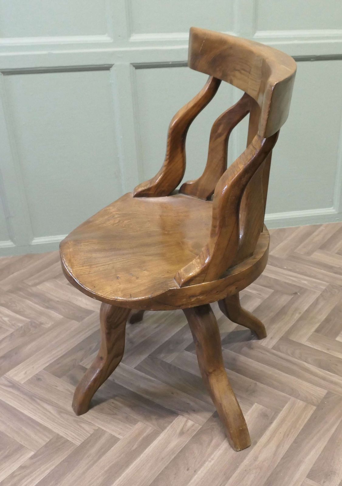 A Swivelling Elm Office Chair Or Desk Chair photo buy