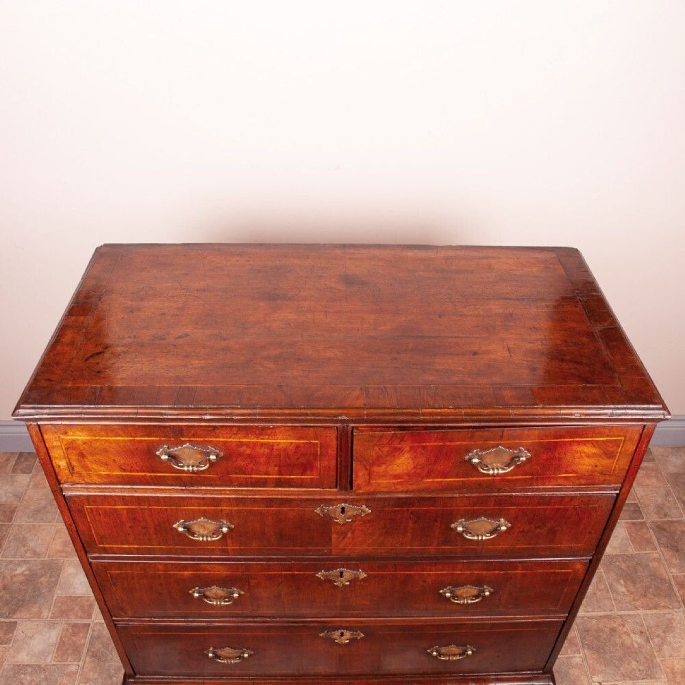 1300.0 Early Georgian Walnut Chest Of Drawers photo