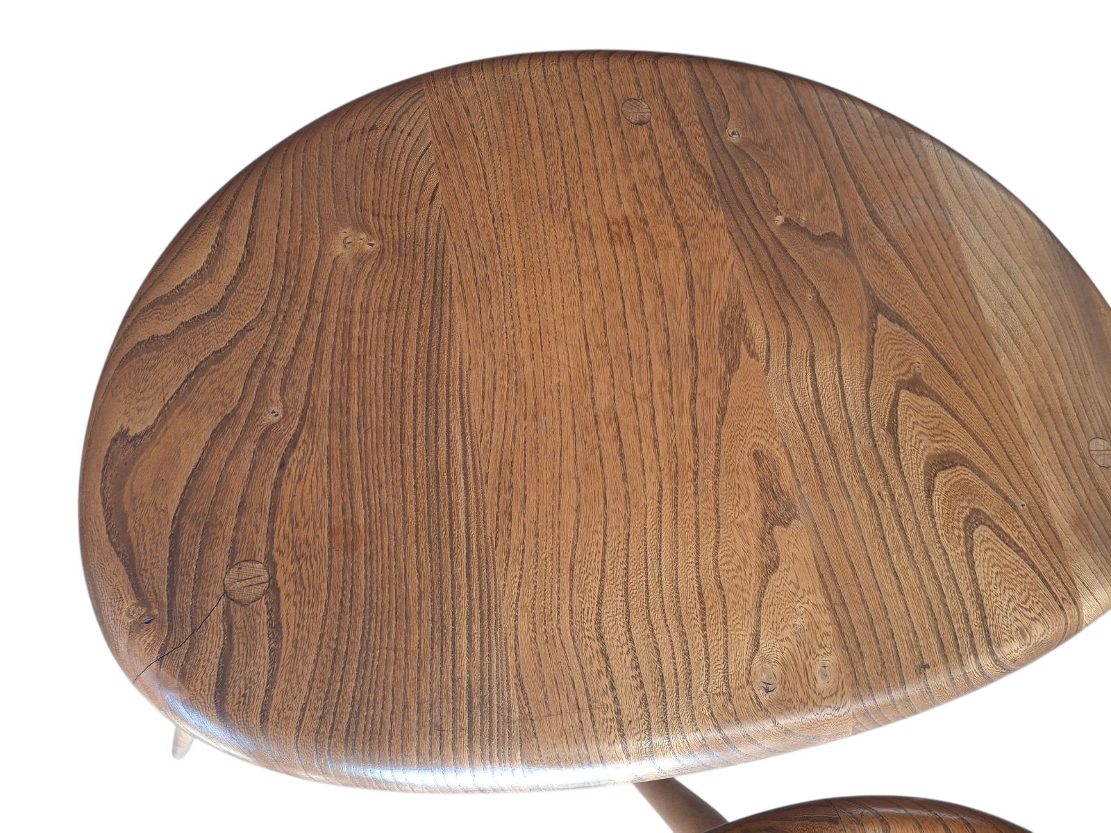 Vintage Ercol Elm & Beech Pebble Nest Of Tables photo 425.0