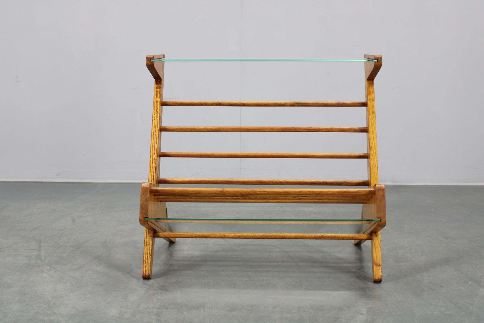 1960s Oak Book Stand Shelf / Rack By  Uluv, Czechoslovakia photo furniture