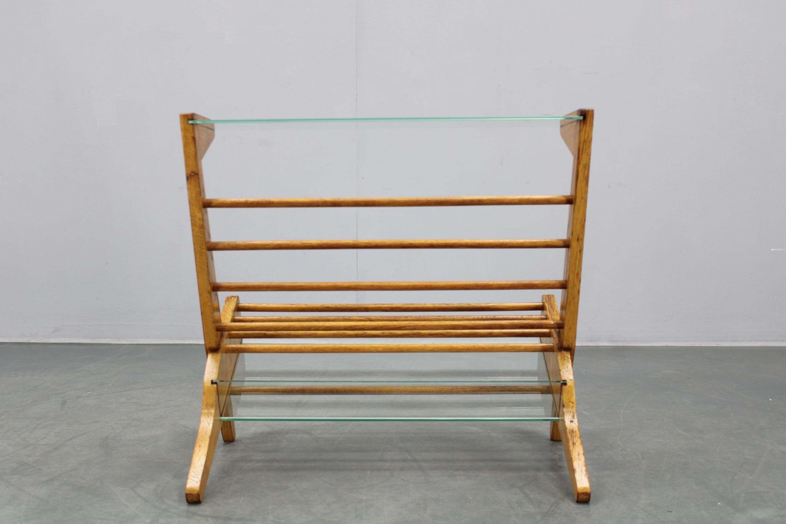 1960s Oak Book Stand Shelf / Rack By  Uluv, Czechoslovakia photo buy