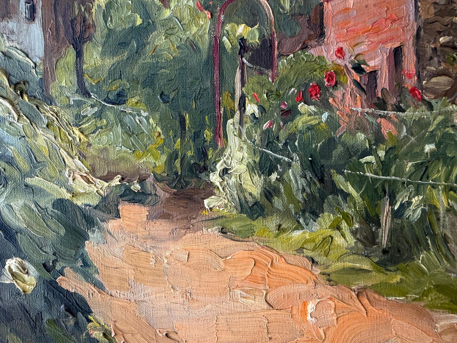 Antoni Llobet Aracil Rincón De Horta Barcelona Spain Oil On Canvas Painting Spanish Landscape C.1960 photo buy