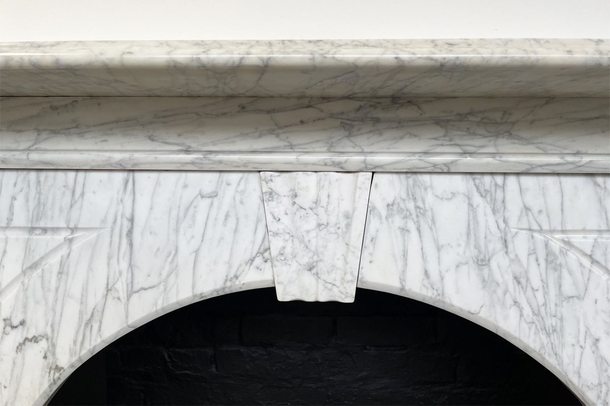 Reclaimed Arched Victorian Carrara Marble Fireplace Surround photo 2250.0
