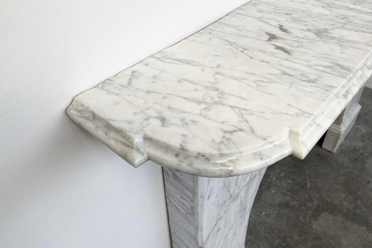 Reclaimed Arched Victorian Carrara Marble Fireplace Surround photo buy