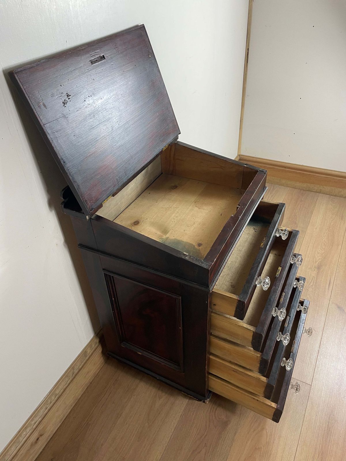 Victorian Original Painted Pine 5 Drawer Desk. photo buy