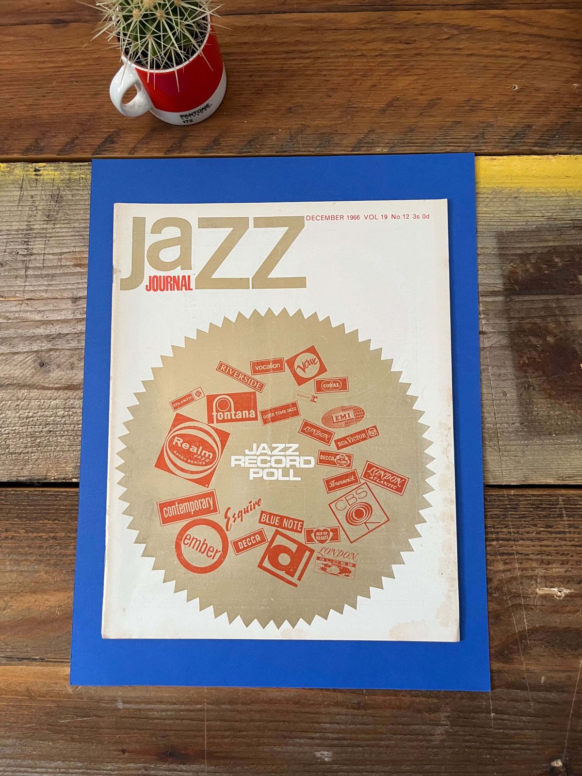 Vintage Jazz Journal Magazine Cover Artwork   1966 photo furniture