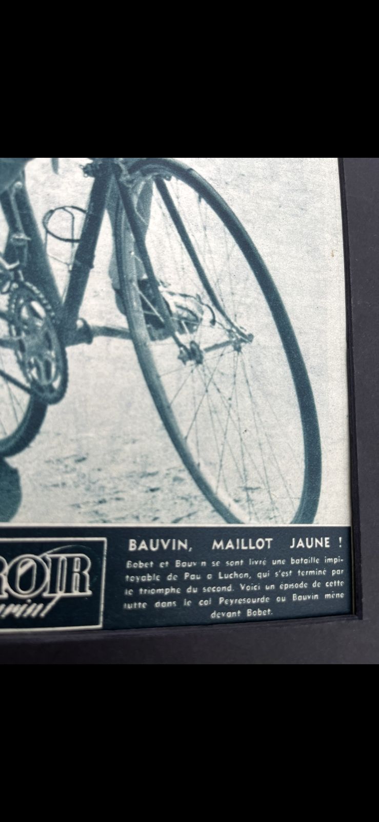 Tour De France Vintage Print 1954 Gilbert Bauvin photo 79.0