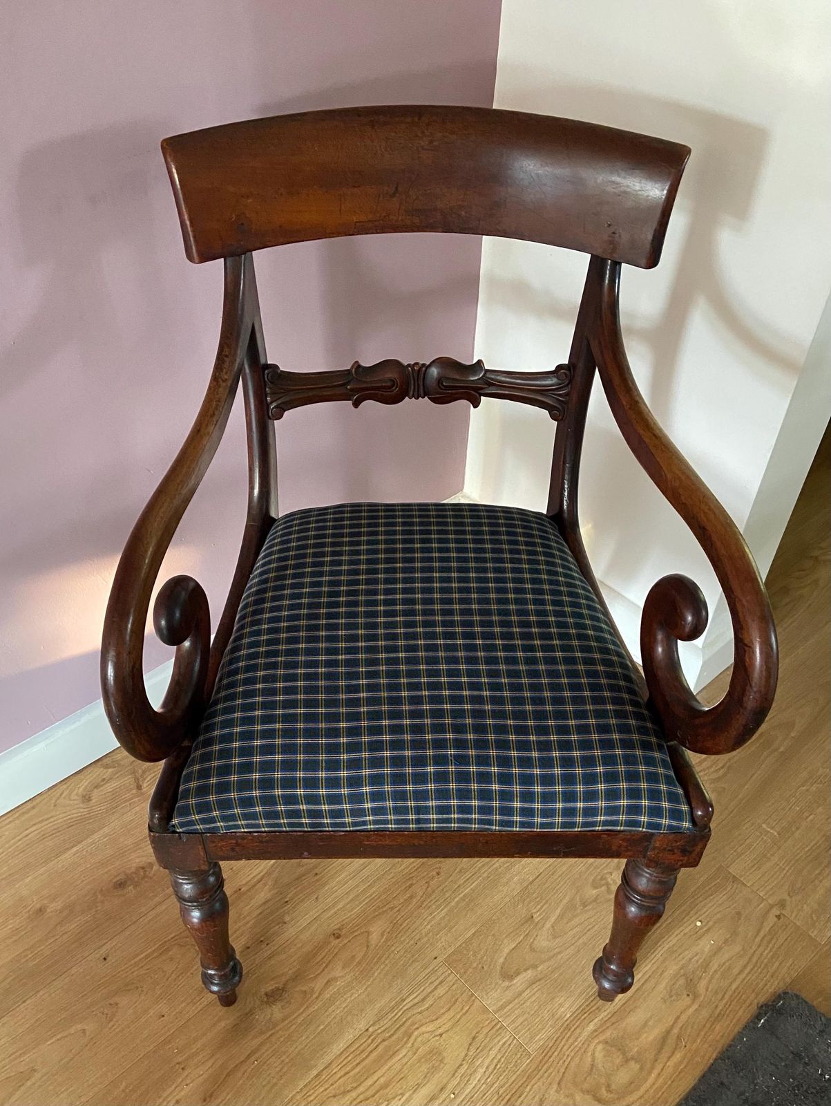 Early 1800 Desk Chair, 1800s, Antique photo for sale