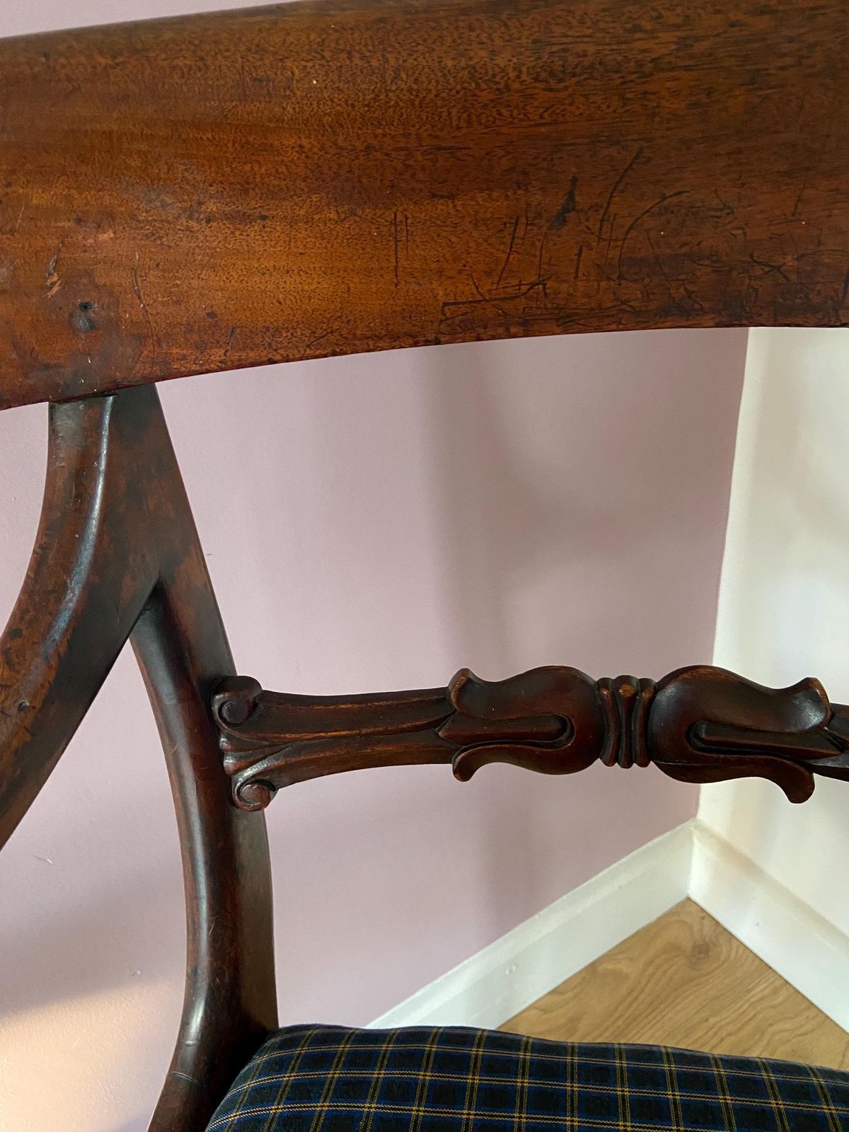 Early 1800 Desk Chair, 1800s, Antique photo Furniture