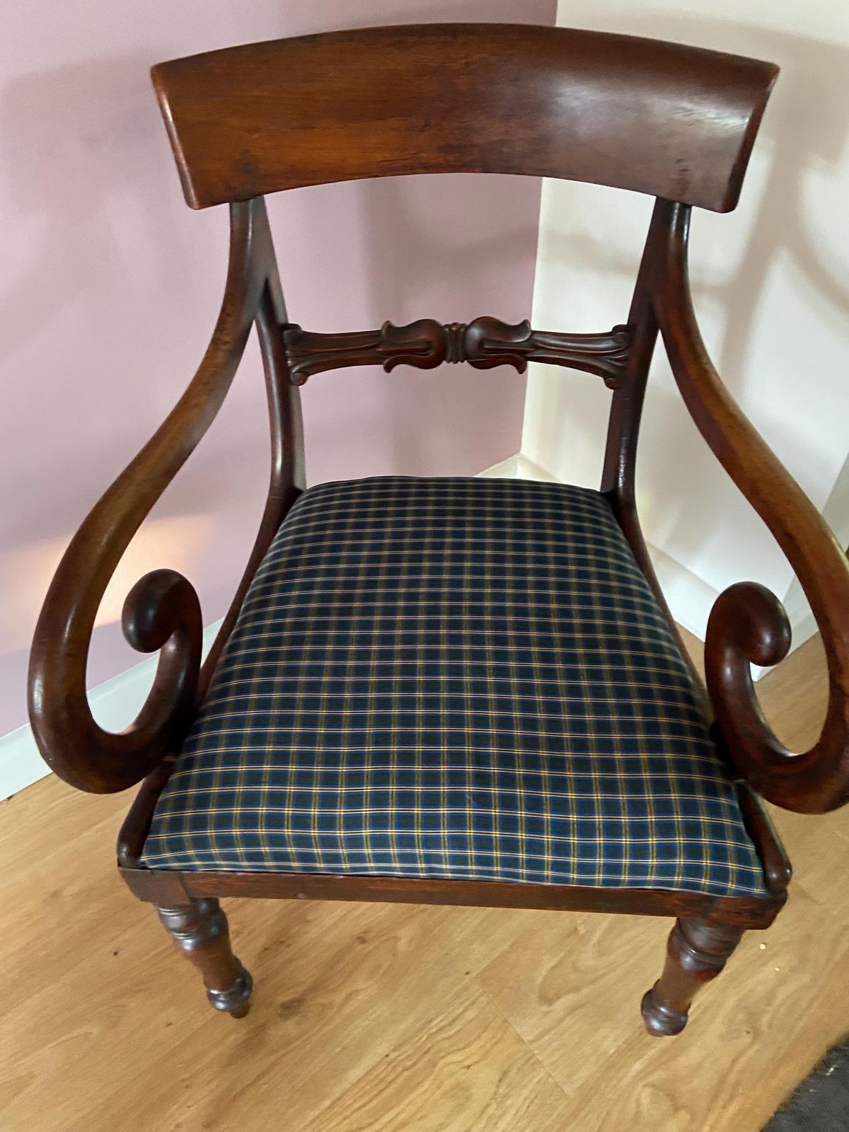 Early 1800 Desk Chair, 1800s, Antique photo 190.0