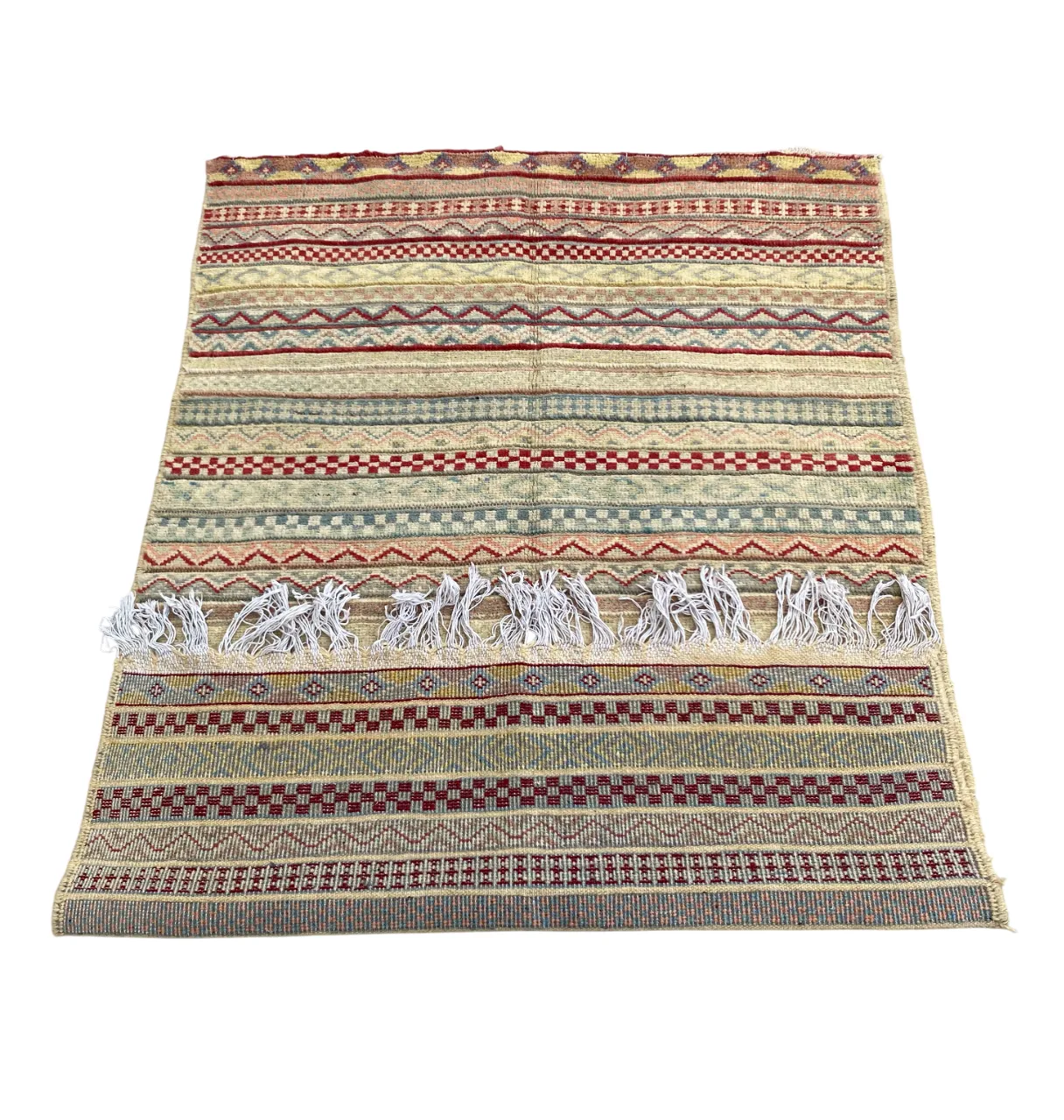 Barjasta Afghan Tribal Geometric 4x6 Multicolor Rug photo Textiles