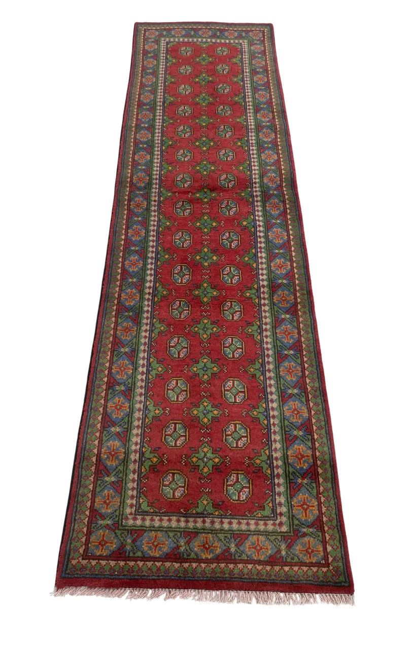 10 Ft Bokhara Tribal Turkmen Hallway Runner Rug