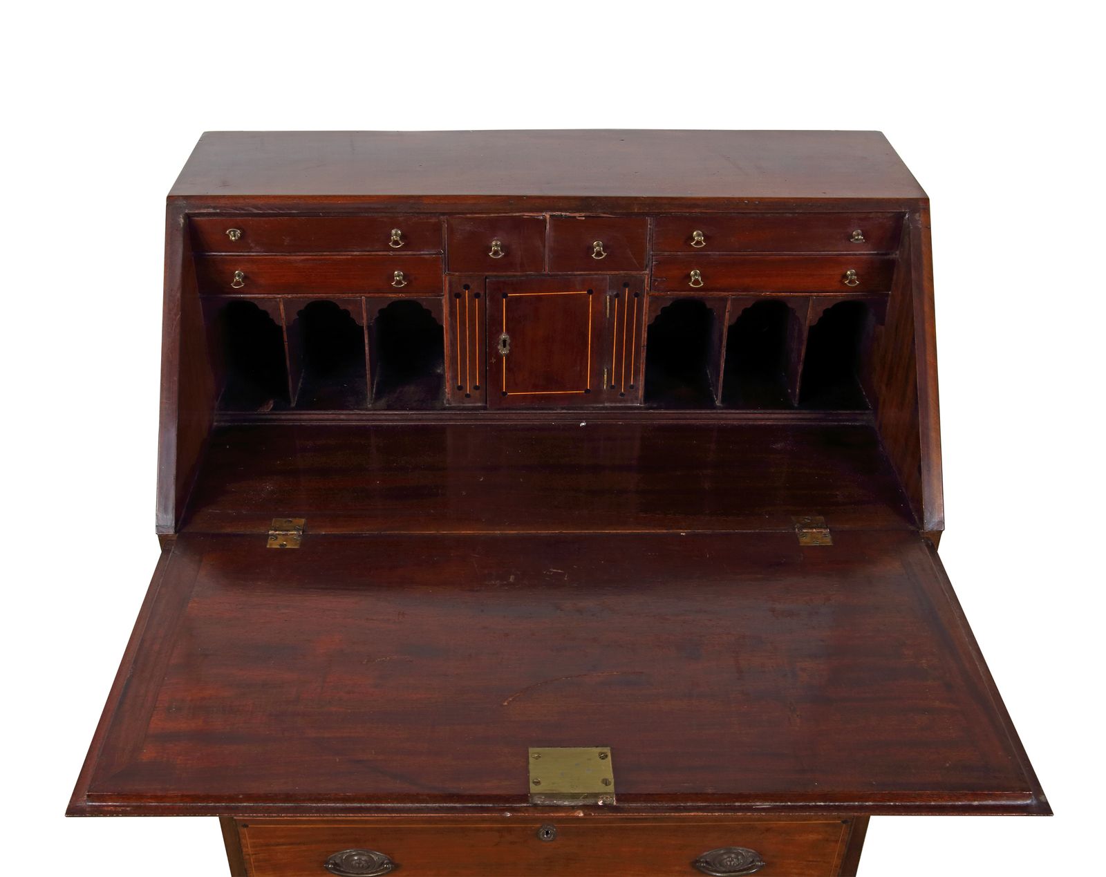Edwardian Mahogany &  Inlaid Writing Bureau photo 295.0
