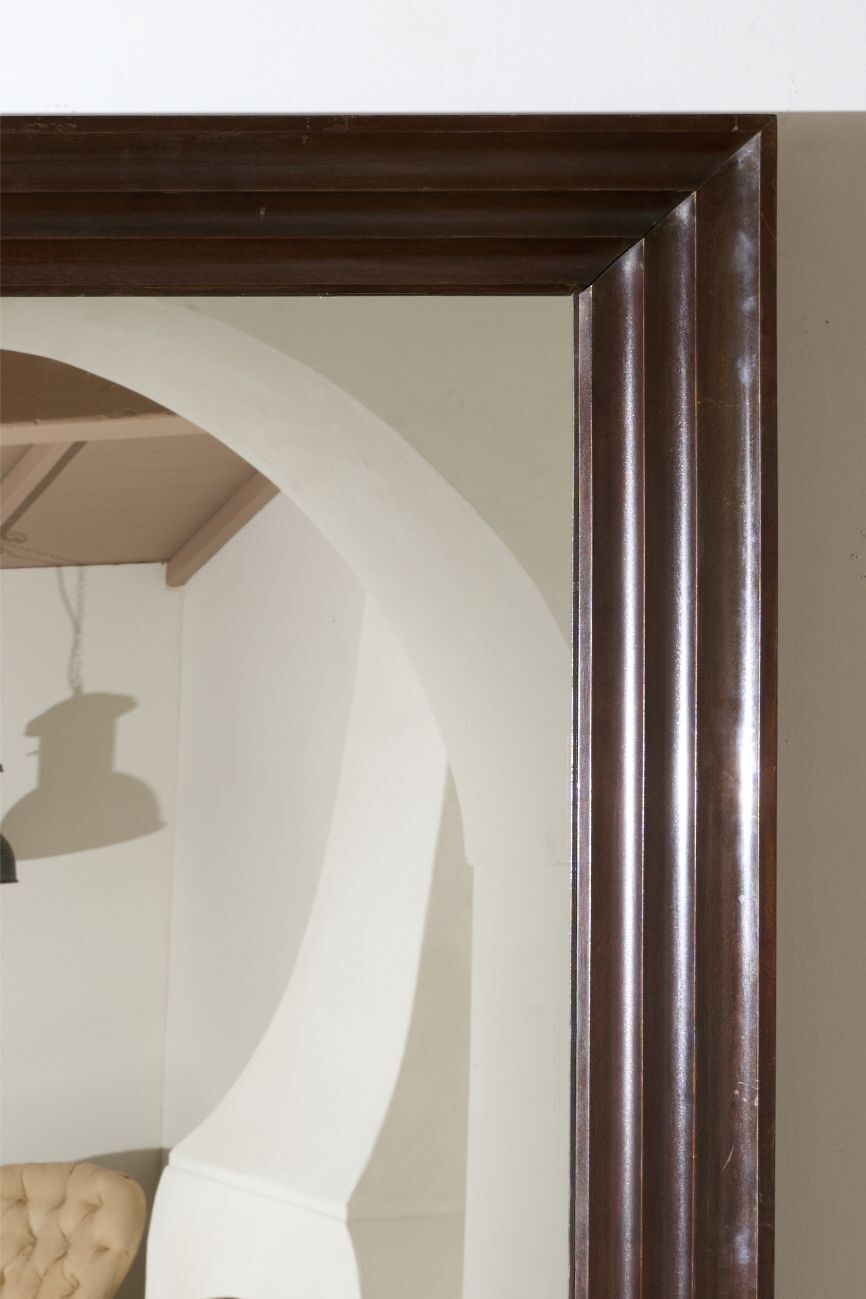 Unusual 20th Century African Hardwood Moulded Mirror photo furniture