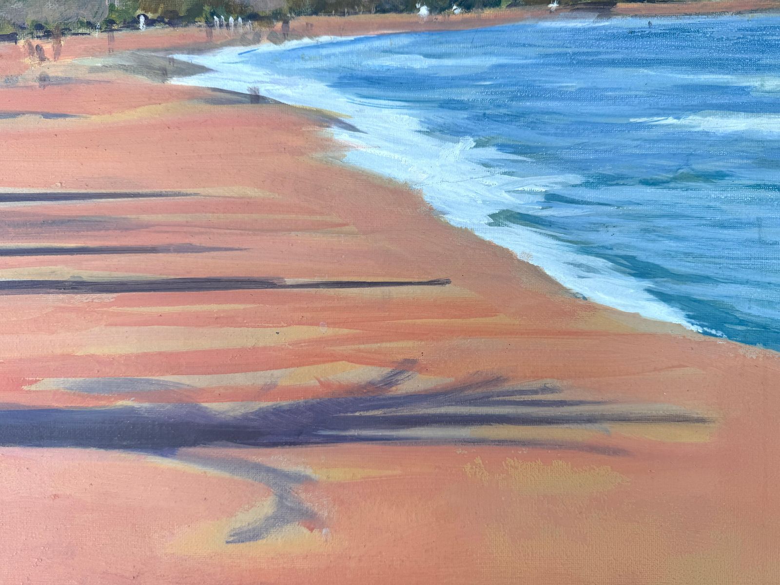 Isidoro Lazaro Marbella Beach Spain Mediterranean Seascape Art Oil On Canvas photo vinterior
