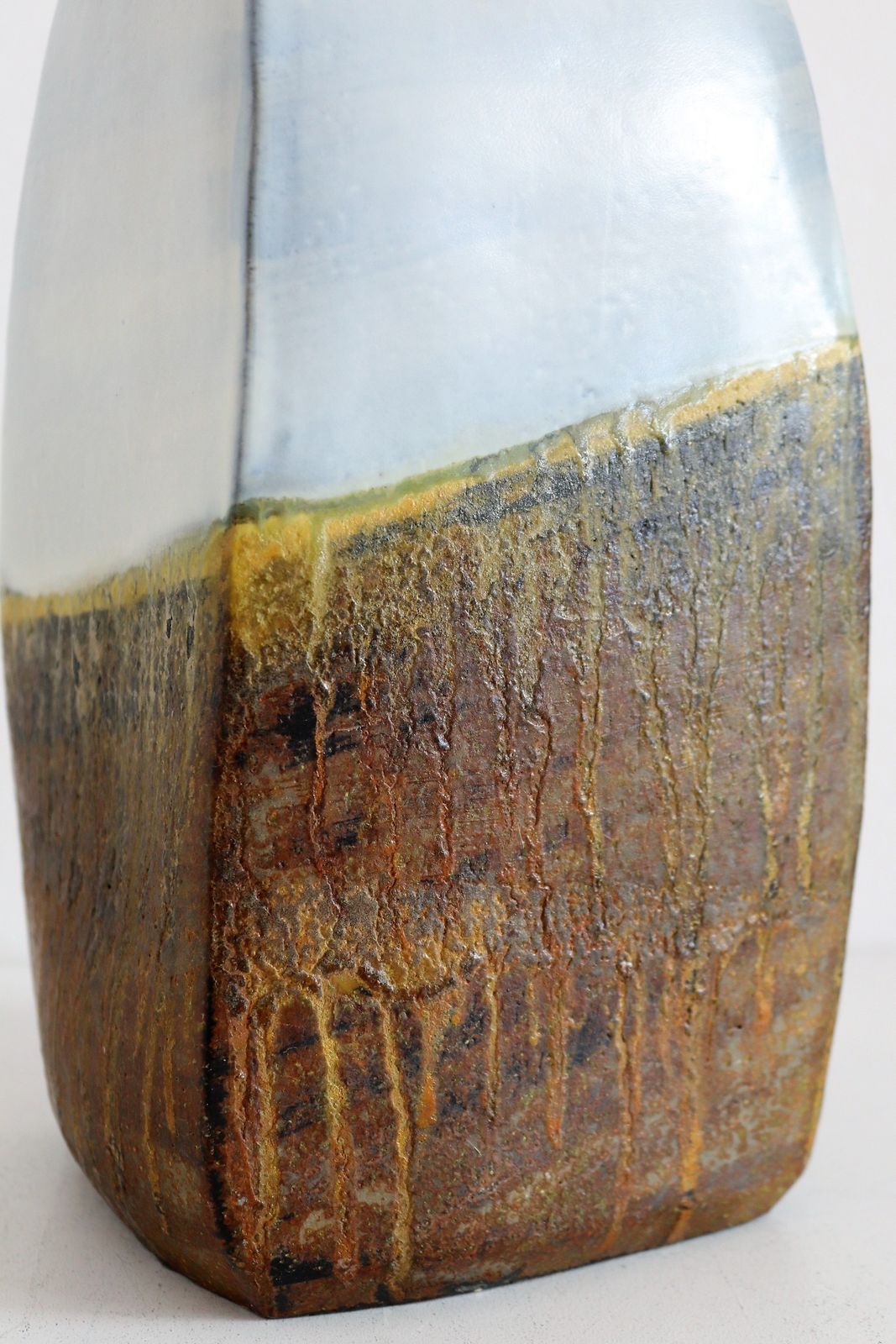 Marcello Fantoni Italian Midcentury Ceramic Vase,  1960s photo vintage