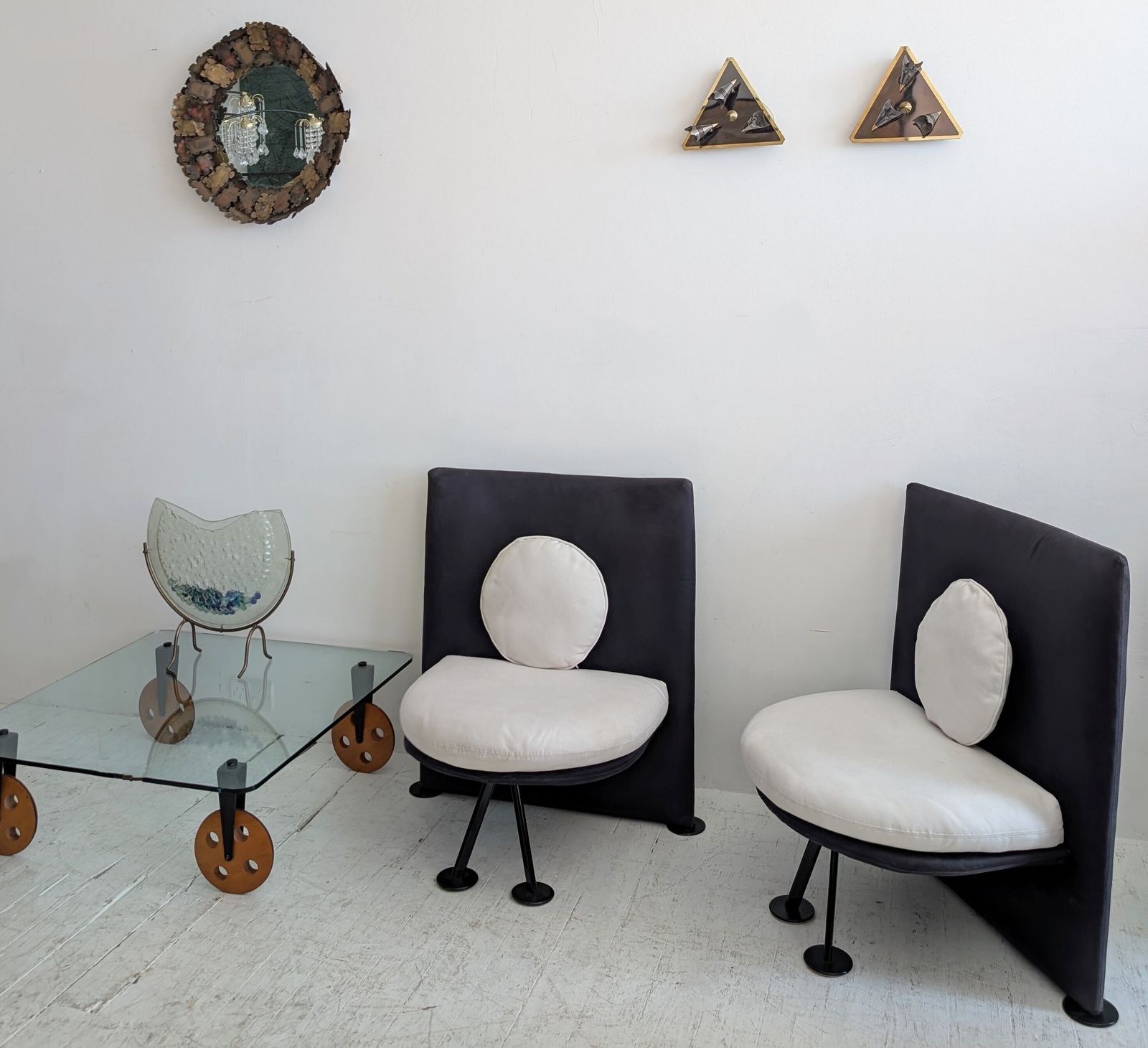 Unusual Postmodern Lounge Chairs, Starck Miss Wirt Style, 1980s. Two Available photo 675.0