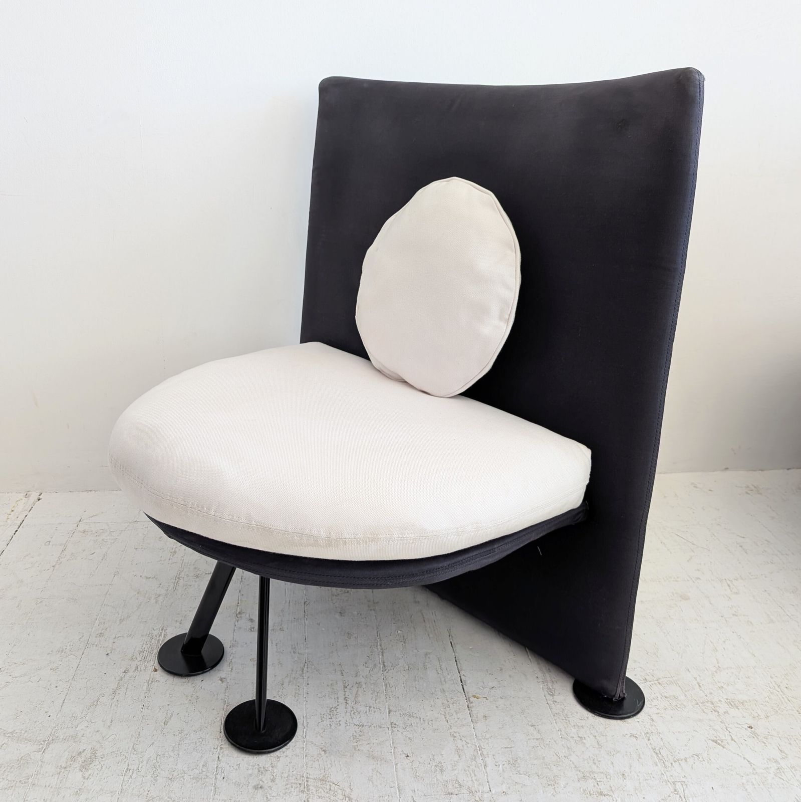 Furniture Unusual Postmodern Lounge Chairs, Starck Miss Wirt Style, 1980s. Two Available photo