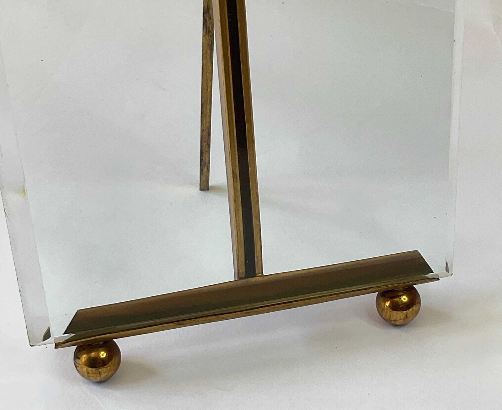 Antique French Gilt Metal And Crystal Glass Photo' Frame, C1890. photo 235.0