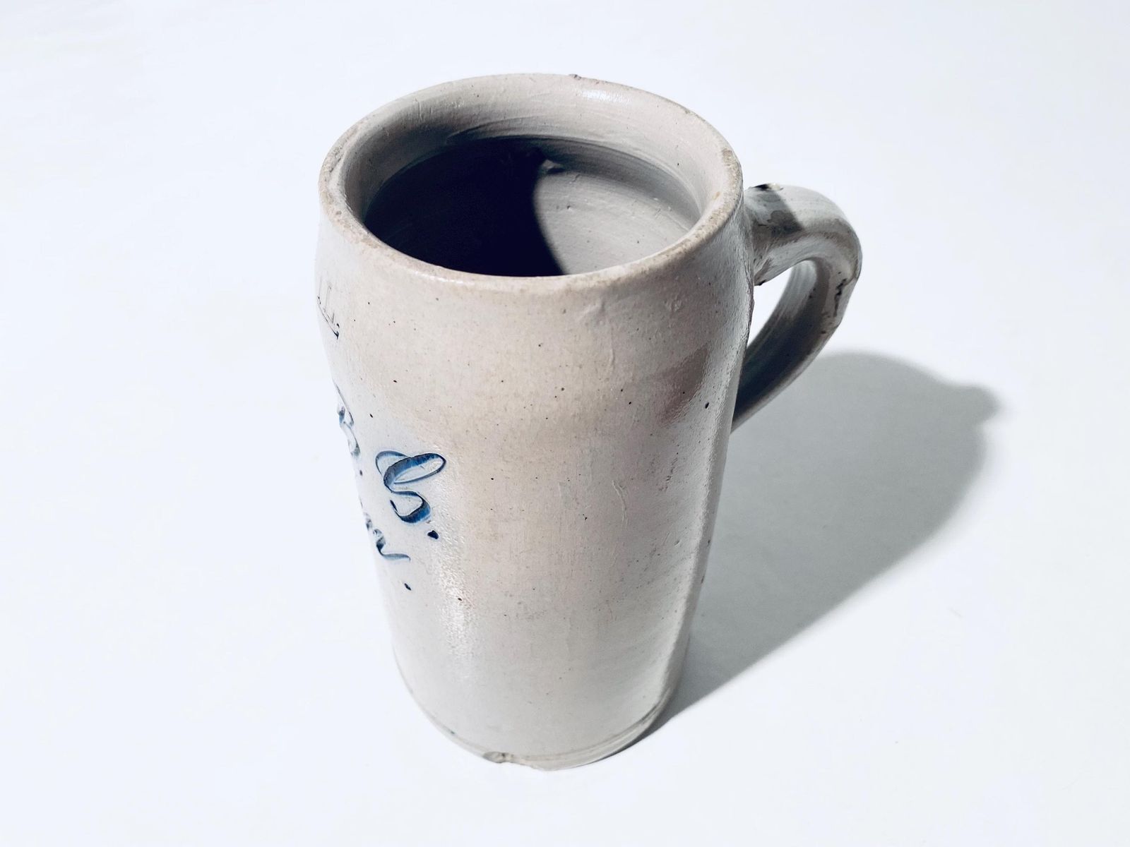 Antique German Ceramic Beer Mug U.B.G. Ulm Bavaria / Traditional 1800s Brewery Stein photo Home Decor