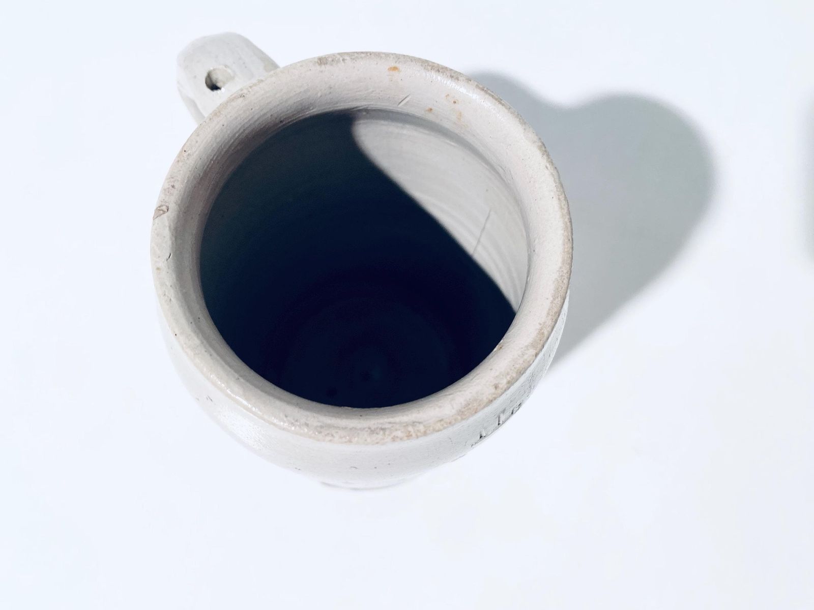 photo for sale Antique German Ceramic Beer Mug U.B.G. Ulm Bavaria / Traditional 1800s Brewery Stein