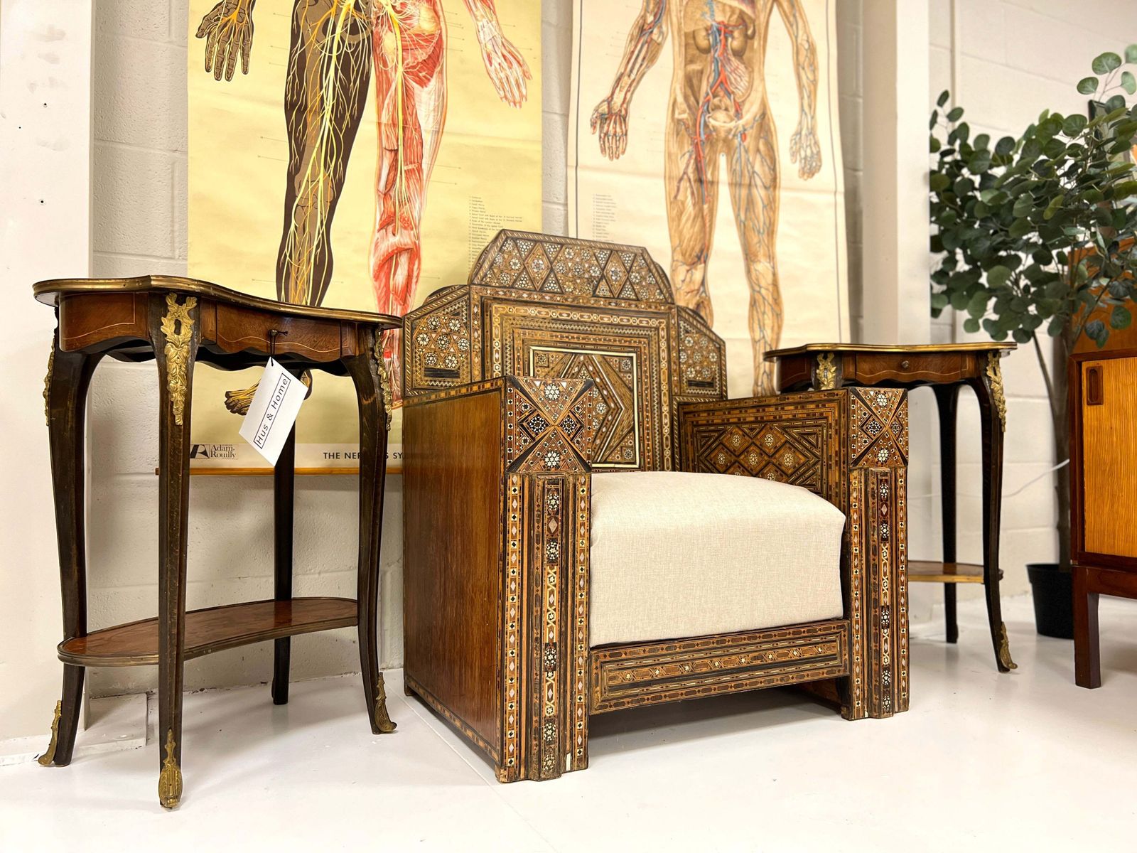 19th Century Moroccan Inlaid Club Chair photo furniture