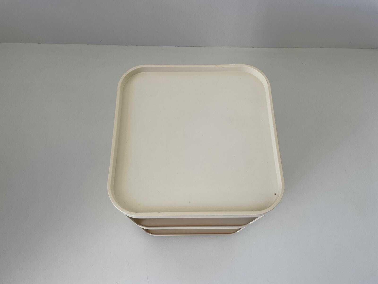 photo furniture Model 4970 White Bedside Table By Anna Castelli For Kartell, 1970s, Italy